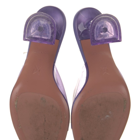 Amina Muaddi Lupita Glass Slide Sandals - Picture 4 of 4